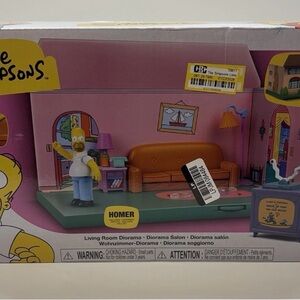 Jakks Pacific •The Simpsons• Living Room Diorama with Homer 2.5" Figure New 2024